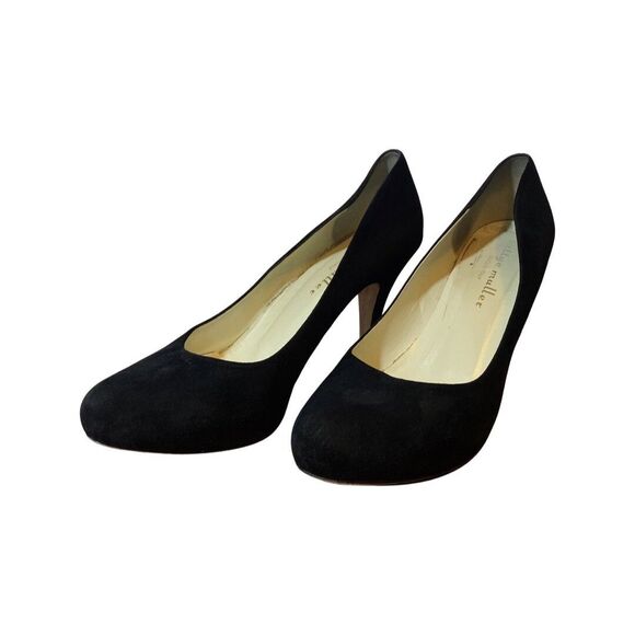 Bettye Muller Black Suede Heel Pump Sz 11 Original Box Style Treat Made In Italy - Picture 3 of 7